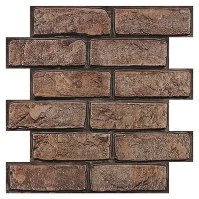 Produktbild von 3D-Selbstklebe-Wandpaneele, 10 Stück, 30 x 30 cm, Wandverkleidung in Steinoptik, wasserfest, hochwertige PVC-Selbstklebe-Ziegelwandpaneele für die Innenwandgestaltung