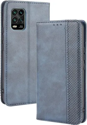 Produktbild von Xiaomi Mi 10 Lite Hülle - Coverup Vintage Style Klapphülle - Blau