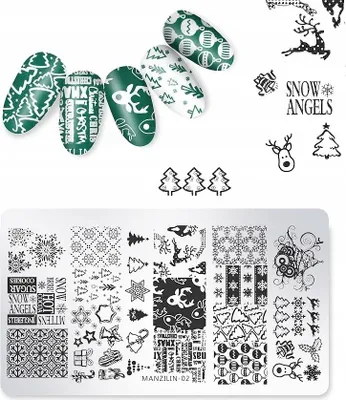 Produktbild von Manzilin-02 Nailart-Stempelplatte
