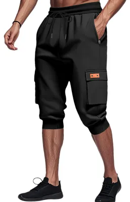 Productafbeelding van Heren cargo joggingbroek, 3/4 lengte, met meerdere zakken