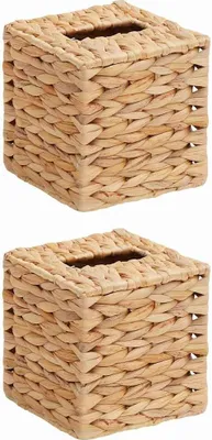 Produktbild von Taschentuchboxdeckel 2 pcs Wasserhyazinthe 14,5 x 14,5 x 15 cm