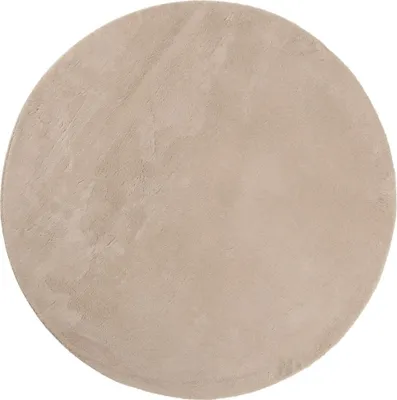 Produktbild von Teppich HUARTE Kurzflor Weich und Waschbar Sandfarben Ø 100 cm