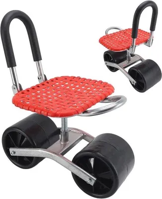 Image de Fauteuil pivotant à roulettes et à deux roues pour le jardinage en plein champ et le jardinage en serre