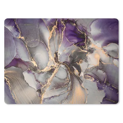 Produktbild von MuchoWow® Mauspad Mousepad Gold - Lila - Marmor 40x30 cm - Mousepads - Maus Mat - Pad - Mausunterlage - Anti Rutsch