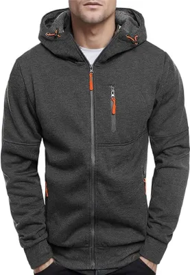 Produktbild von Herren Slim Fit Cardigan Mit ReißVerschluss Zipper Kapuzenpullover Kapuzenjacke Sweatshirt Casual Leichter Kapuzenjacke LäSsige Hoodie Winter Jacket Coat