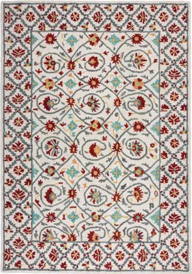 Image de Tapis 160 x 230 cm Wool Loop Iris Rouge/Bleu