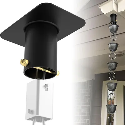 Produktbild von Regenketten-Dachrinnenadapter,Standardadapter zur Montage von Regenketten,geeignet für Dachrinneninstallation, für Fallrohr-Regenketten