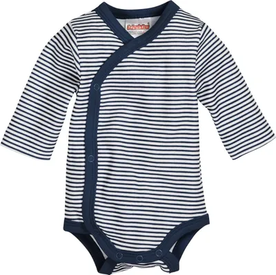 Produktbild von Playshoes Wickelbody Ringel mit Druckknöpfen für Frühchen Neugeborene 2er-Pack