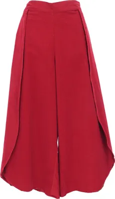 Produktbild von Cord Palazzohose, Boho Hosenrock - Rot, Damen, Baumwolle, Größe: L