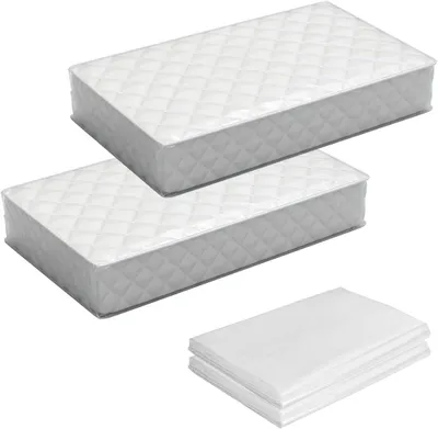 Productafbeelding van Matrashoes - Set van 2 - Kunststof - 90 x 200 x 20 cm - Waterdichte matrashoes