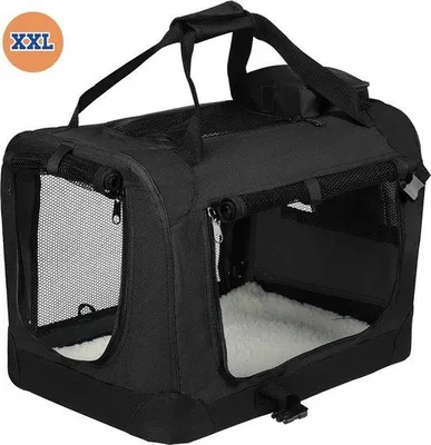 Image de Sac de transport pliable Reisebox noir XXL pour chats et chiens