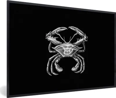 Produktbild von MuchoWow® Gerahmtes Poster Ernst Haeckel - Krabbe - Alte Meister - Vintage - Tiere - Kunst 30x20 cm - Poster mit Schwarzem Bilderrahmen Wandposter Rahmen Foto Bilder - Kunstdruck - Bild-Poster