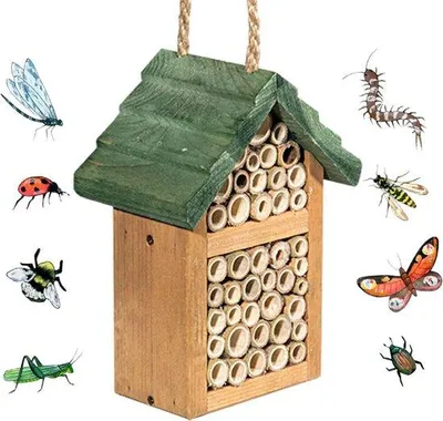 Produktbild von Famanu Insektenhotel Hausform - 7 Etagen