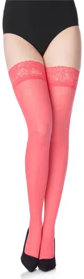 Image de Merry Style Femmes Collants Microfibre 40 DEN avec Dentelle MS 791 (Corail-791, XL-XXL (46-50))