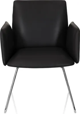 Obrázok produktu pre hjh OFFICE Čalúnená stolička s podrúčkami DESIGNIA V Koženková jedálenská stolička Kuchynská stolička Čalúnená stolička