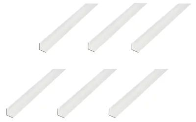 Zdjęcie produktu dla Alberts 6 x profil kątowy, aluminium, anodowane na srebrno, 20 x 20 x 1,5 mm, długość 2 m