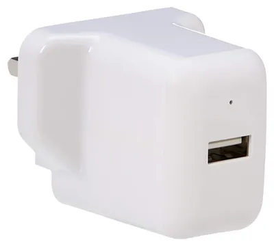 Immagine prodotto di A. Caricabatterie USB da muro, con una presa, 2,4 A, bianco