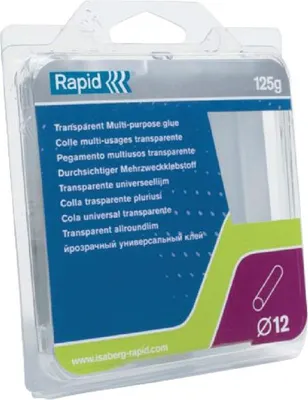 Immagine prodotto di Rapid Tools 40107362 Cartuccia adesiva Rapid Universal trasparente, diametro 12 mm