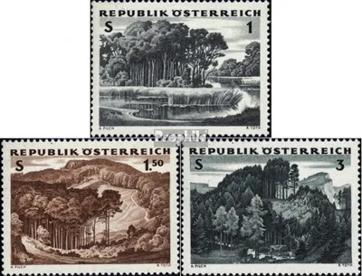 Produktbild von Briefmarken Österreich 1962 Mi 1123-1125 (kompl.Ausg.) postfrisch Wälder