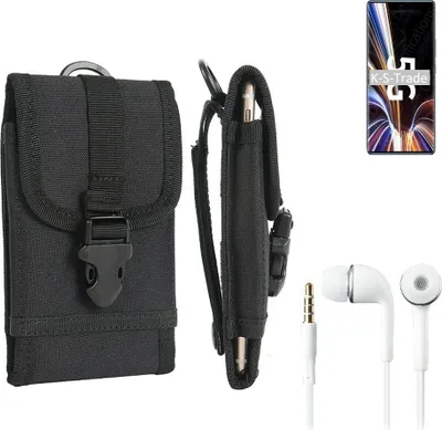 Produktbild von K-S-Trade Holster Schutz Hülle kompatibel mit ZTE Axon 40 Pro Gürteltasche Handy Hülle Tasche outdoor Seitentasche schwarz 1x + Kopfhörer