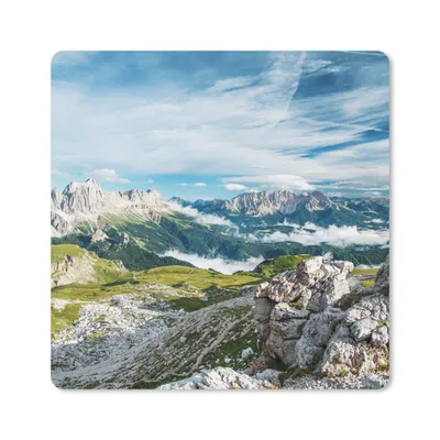 Produktbild von MuchoWow® Mauspad Mousepad Alpen - Felsen - Gras 20x20 cm - Mousepads - Maus Mat - Pad - Mausunterlage - Desk Mat - Bureauartikeln