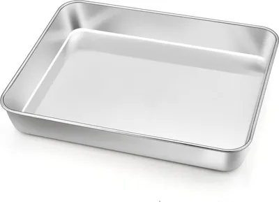 Produktbild von Homikit Edelstahl Backblech 23,8 x 18 x 5 cm - Rechteckige Auflaufform