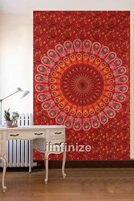 Obrázok produktu pre Koberček s kvetinovým motívom, bavlna, 132 x 213 cm, na dekoráciu steny