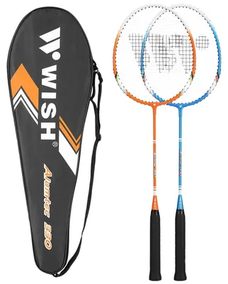 Produktbild von Badminton-Set, 2 Schläger, Blau/Orange