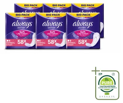 Imagen del producto de 6 x Protectores diarios "Always Normal" - Paquete grande - 6 unidades