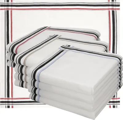 Produktbild von Betz Herren Stoff Taschentücher Set Leo 2 Dessin 5 100%Baumwolle Größe 40x40 cm Menge - 12 Stück