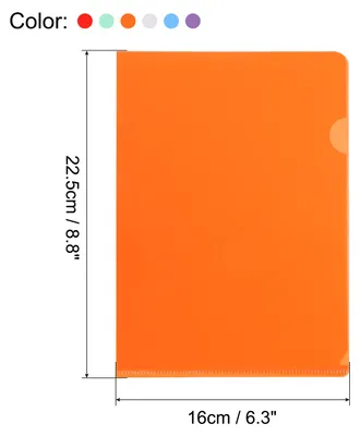 Produktbild von L Typ Ordner 24er Pack A5 Plastikmappen Projekttaschen Transparentes Papier Dokumentenhš¹lle fš¹r Bš¹ro Mehrfarbig