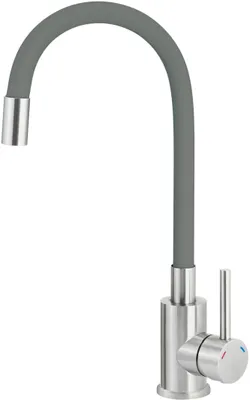 Produktbild von Einhebelspültischmischer anthrazit mit flexiblem Auslauf