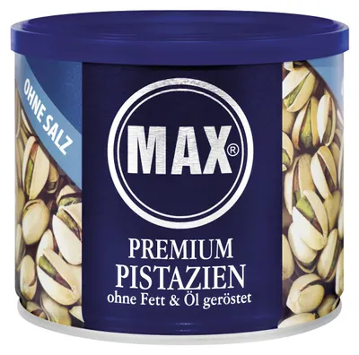 Zdjęcie produktu dla MAX Premium, pistacje prażone i niesolone, opakowanie 225g