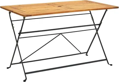 Produktbild von Klappbarer Gartentisch 120x70x74 cm Massivholz Akazie Zusammenklappbarer Tisch Buffettisch