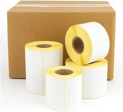 Produktbild von Selbstklebende Thermetiketten 80 x 80 mm – 36.000 Stück