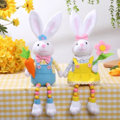 Produktbild von 2 Stück Ostern Deko Wichtel Frühlingsdeko Plüsch Wichtel Osterdekoration Frühlingsdekoration Wichtel, Geschenk für Frauen, Mama, Hochzeitstag