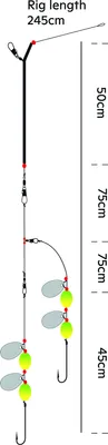Produktbild von Kinetic Sabiki Sea Boom #2/0 Parrot Plattfisch Scholle Flunder Vorfach Rig system