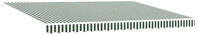 Produktbild von vidaXL Ausziehbare Markise Grün und Weiß 450 x 350 cm