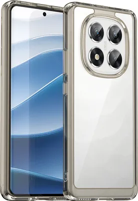 Produktbild von Schutzhülle für Xiaomi Redmi Note 14 Pro 5G Klar Rückseite Stoßfeste TPU Silikon Bumper Hülle Grau