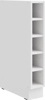 Produktbild von Küchen Unterschrank Regal 15 cm Weiß Küchenzeile Küchenblock Küche Einbauküche