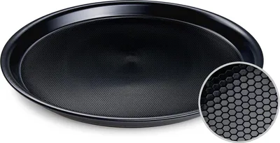 Produktbild von 1x Gastro Serviertablett rutschfest rund schwarz Ø37 x 3 cm