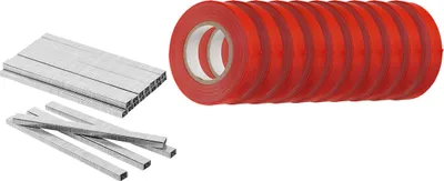 Produktbild von VERTO sada: páska 10 x 25 m a sponky 10 000 kusov, doplnková sada pre VERTO vyťahovač rastlín 15G455, odporúčané pre milovníkov záhrad, účinné