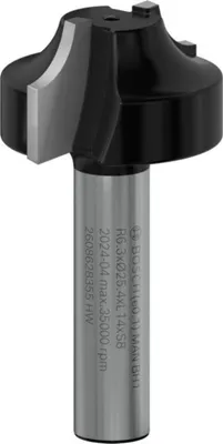 Zdjęcie produktu dla Frez profilowy E 8 mm, R1 6,3 mm, D 25,4 mm, L 14,3 mm, G 46 mm