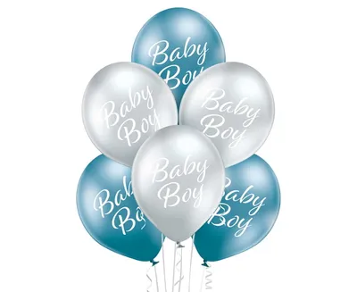 Produktbild von Luftballon Ø30cm Baby Boy | 6 Stück Babyparty Dekoration für Jungs