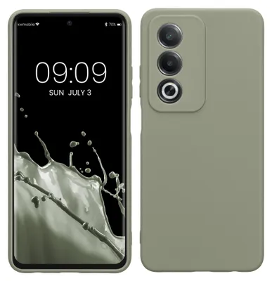 Produktbild von kwmobile Handyhülle für Oppo A80 5G Hülle - weiches Handy Silikon Case - Schutzhülle Cover - Graugrün