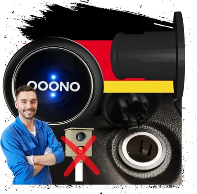 Produktbild von Halterung passend für Ooono Co-Driver No. 1 für 12V / 24V Zigarettenanzünder Clip Halter Mount Zubehör Blitzwarner Befestigung warner