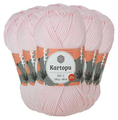 5 x 100g Strickgarn Kartopu NO:1 Wolle Anti Pilling Effekt Oeko-Tex zertifiziert Wolle