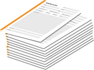 Produktbild von PRICARO Telefonnotizblock, A5, orange, 10 Stück