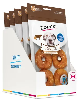 Produktbild von DOKAS - Donuts mit Hühnerbrust 5er Pack (5x160g)