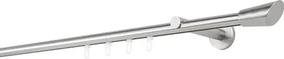 Produktbild von Gardinenstange Maß Innenlauf 20mm Rag 1-lauf Wand 12cm Farbe: Edelstahl-Optik, Größe: 230cm
